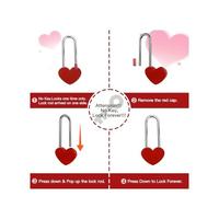 Gambar Gembok Cinta Tanpa Kunci Gembok Hati Tunggal 15 Buah Gembok Cinta Merah 3.5 50Mm Jembatan Lovelock Pohon Harapan Tanpa Kunci dari Sigatar Store undefined 5 Tokopedia
