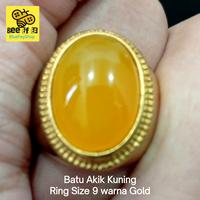 Gambar Batu Akik Kuning Nature dengan Ring Size 9 warna Gold dari Blue Fey Shop undefined 1 Tokopedia