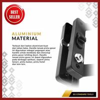 Gambar rkg kunci pintu geser aluminium sliding door lock set best quality - Hitam dari Deola Official undefined 4 Tokopedia