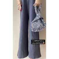 Gambar Jumpsuit overall kulot Knit rajut V neck abu grey premium Happy maman preloved original murah lucu unik keren antik polos casual bigsize jumbo stretch korea dari Jiosme undefined 3 Tokopedia