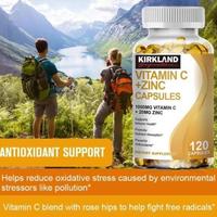 Gambar Kirkland Vitamin C 1000Mg With Zinc 20Mg Capsules For Supports Cellular Energy Production And Collagen Formation, Immune System Support Untuk Mendukung Produksi Energi Seluler Dan Pembentukan Kolagen, Dukungan Sistem Kekebalan Tubuh 120Pcs dari Zulmaoktavia undefined 5 Tokopedia