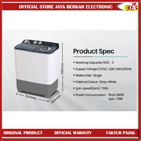 Gambar Hisense Mesin Cuci 2 Tabung mesin cuci hisense Twin Tub 8 kg hisense WSHS8013UB dari Jaya Berkah Electronic undefined 4 Tokopedia