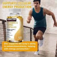Gambar Kirkland Vitamin C 1000Mg With Zinc 20Mg Capsules For Supports Cellular Energy Production And Collagen Formation, Immune System Support Untuk Mendukung Produksi Energi Seluler Dan Pembentukan Kolagen, Dukungan Sistem Kekebalan Tubuh 120Pcs dari Zulmaoktavia undefined 4 Tokopedia