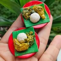 Gambar miniature Indonesian food miniatur makanan Indonesia ayam betutu dari PO's Clay & Miniatures undefined 1 Tokopedia