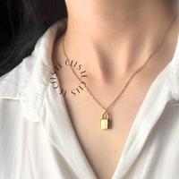 Gambar Le Cels - L-15 Kalung Titanium Wanita Bentuk Gembok Kalung Premium Estetik Double Layer Anti Karat Hitam Premium dari Le Cels Jewelry undefined 5 Tokopedia