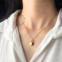 Gambar Le Cels - L-15 Kalung Titanium Wanita Bentuk Gembok Kalung Premium Estetik Double Layer Anti Karat Hitam Premium dari Le Cels Jewelry undefined 2 Tokopedia