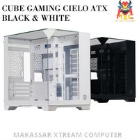 Gambar Casing CUBE GAMING PREMIUM CIELO - ATX Gaming Case - All White Inside - Front-Top & Left Side Tempered Glass - Putih dari Makassar xtream computer undefined 1 Tokopedia