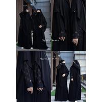 Gambar [READY STOK] SYAFA MARWAH ABAYA UMROH HAJI BLACK SERIES UZMA HIJAB BOGOR | ABAYA HITAM BOGOR - Syafa Gold, XL dari Jagat Indonesia Market undefined 5 Tokopedia