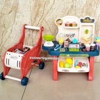 Gambar [DISKON] MAINAN HOME SUPERMARKET KITCHEN SET TROLLEY 49PCS dari Adinda Market id undefined 3 Tokopedia