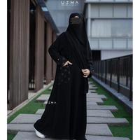 Gambar [READY STOK] SYAFA MARWAH ABAYA UMROH HAJI BLACK SERIES UZMA HIJAB BOGOR | ABAYA HITAM BOGOR - Syafa Gold, XL dari Jagat Indonesia Market undefined 4 Tokopedia