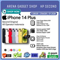 Gambar Apple iPhone 14 Plus 128Gb 256Gb 512Gb 2nd Second Mulus Like New Original - 128GB, WIFI Only dari ArenaGadgetShop undefined 1 Tokopedia