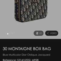 Gambar Tas Sling Bag DIOR 30 Montaigne Box Bag blue Oblique Jacquard dari WA Wardrobe undefined 5 Tokopedia