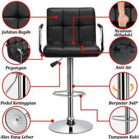 Gambar Morning Star Kursi Bar Hidrolik Kursi Cafe Minimalis Kursi Kantor Putar Busa Tebal Premium Y21A2 - Y21A2-Hitam dari VGAAA32 undefined 4 Tokopedia