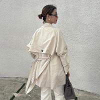 Gambar Trench coat with oversized scarf detail - SEKAI - Beige dari iyanspapel undefined 3 Tokopedia