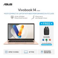 Gambar Asus Vivobook 14 A1404VA FHD [i3-1315U|RAM 8GB|SSD 256GB|Win11|OHS24+365] dari megacom.id undefined 1 Tokopedia