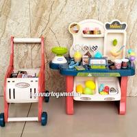 Gambar [DISKON] MAINAN HOME SUPERMARKET KITCHEN SET TROLLEY 49PCS dari Adinda Market id undefined 1 Tokopedia