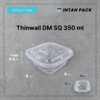 Gambar Thinwall KOTAK PLASTIK PERSEGI 350 ml DM SQ SQUARE ( 25 pcs ) dari intanpack undefined 2 Tokopedia