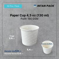 Gambar Paper Cup 4.5 oz Putih ( 130 ml ) Gelas Kertas Kopi (50 pcs) dari intanpack undefined 1 Tokopedia