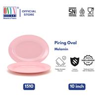 Gambar 2 Pcs, Piring Saji Oval 10 inch Melamin Onyx Polos - 1510 - Pink dari Onyx Melamin undefined 1 Tokopedia