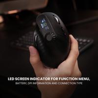 Gambar Rexus Clif Pro QV-280 Mouse Vertikal Wireless dengan LED Screen Indicator Kontrol Sentuh 3 Koneksi Bluetooth & 2.4 GHzc untuk Laptop Windows Mac Computer Baterai dari Click & Go Tokopedia undefined 3 Tokopedia
