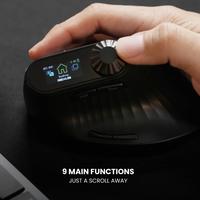 Gambar Rexus Clif Pro QV-280 Mouse Vertikal Wireless dengan LED Screen Indicator Kontrol Sentuh 3 Koneksi Bluetooth & 2.4 GHzc untuk Laptop Windows Mac Computer Baterai dari Click & Go Tokopedia undefined 5 Tokopedia