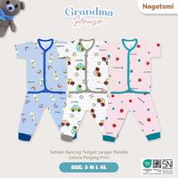 Gambar NAGATOMI - Setelan Baju Anak Kancing Pundak Pendek Celana Panjang Grandma House - S dari Lolipopbabykid undefined 1 Tokopedia