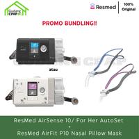 Gambar RESMED AIRSENSE 10/FOR HER + RESMED AIRFIT P10 -BUNLDE PACKAGE- dari Gudang CPAP undefined 1 Tokopedia