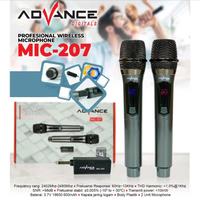 Gambar Advance MIC 207 Profesional 2 Mic Wireless Microphone Karoke Mic Duet dari HEALTH CCARE undefined 1 Tokopedia