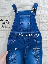 Gambar wearpack/overall/celana 7/8 kodok jeans anak perempuan termurah 3-9th - Biru, 7th dari Kelmoshop undefined 4 Tokopedia