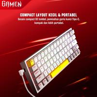 Gambar GAMEN Titan V Keyboard Gaming Mechanical 60% Layout Hot-Swappable RGB Light Black Myth Wukong Type-C Anti-Ghosting Semua Tombol Keyboard Mechanical Keyboard Laptop Mechanical Keyboard Keyboard RGB Keyboard Murah Original - Garansi 1 Tahun - Grey + Black dari Luma-store1 undefined 3 Tokopedia