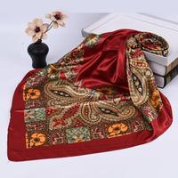 Gambar Syal Sutra Simulasi Wanita Scarf Persegi / Hijab Segi Empat Dekoratif - Cream dari Abeeing undefined 5 Tokopedia