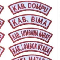 Gambar 1 set / 2 biji  badge NUSA TENGGARA BARAT dan kwarcab lokasi bordir - KAB.LOMBOK TGH, 1 SET dari Tamiya Boykot undefined 4 Tokopedia