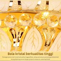 Gambar Lampu gantung Plafon Kristal besar bentuk daun teratai modern mewah dekorasi ruang tamu dari HOME LAMP DECOR undefined 2 Tokopedia