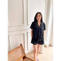 Gambar PROMO CALLA LAUREL - SHORT PANTS CLASSIC COLLECTION (TENCEL) PJ SET - PYJAMA - BLACK, S dari Kusuma Dwi undefined 2 Tokopedia
