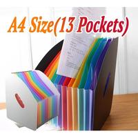 Promo 13 Sekat Tempat File Folder A4 Foldable Meja Dokumen Map - Hitam ...
