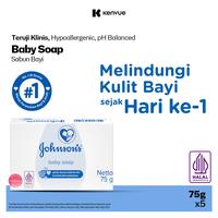 Gambar Johnson's Baby Soap Regular 75gr Paket Isi 5 Sabun Bayi Teruji Klinis Hypoallergenic pH Balanced Melindungi Kulit Bayi Sejak Hari Ke-1 dari Kenvue Official Store undefined 1 Tokopedia
