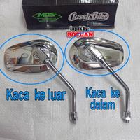 Gambar Spion oval chrome w175 thunder 125 scoopy cb 100 krom harley classic - KLX dari SDI Motoshop undefined 5 Tokopedia