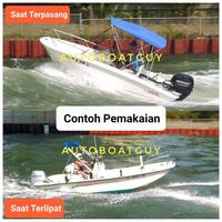 Gambar TENDA KAPAL / Speedboat / Perahu (Bimini Top) Instan model Tenda Becak Terlaris - ROYAL BLUE, 137-152 cm dari Kuningg Store undefined 5 Tokopedia
