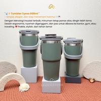 Gambar Tumblr Botol Thermos Tyeso 600Ml Tumbler Handle 2in1 Tumbler Portable Stainless Thermos Cup Vacuum Insulated Custom Grafir - tanpa grafir dari Abadi Souvenir Store undefined 2 Tokopedia