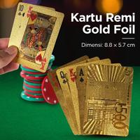 Gambar Kartu Remi Poker Gold Foil Waterproof - G-2101 - Golden dari Bhemo store undefined 1 Tokopedia