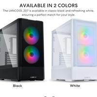 Gambar Lian Li LANCOOL 207 - High AirFlow MESH Tempered Glass Compact Mid Tower ATX Gaming Case - Black Edition  dari Duta Mandiri Infokom undefined 2 Tokopedia