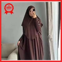 Gambar set gamis keiyra abaya set hijab syar'i keyra jersey premium high quality - KEYRA NAVY dari Balqish Official Store undefined 1 Tokopedia