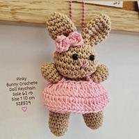 Gambar Pinky Bunny Crochete Doll Keychain with Pink Dress dari Momimomidecoo undefined 2 Tokopedia