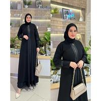 Gambar GAMIS ABAYA TURKEY HITAM BUSUI BORDIR SUNFLOWER MEWAH PAYET SWAROVSKI TERLARIS DIVVSAA.COLLECTION//COD//FREE ONGKIR - RANOV - Hitam, XXL dari RANOV STORE 1 undefined 5 Tokopedia