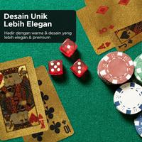 Gambar Kartu Remi Poker Gold Foil Waterproof - G-2101 - Golden dari Bhemo store undefined 3 Tokopedia
