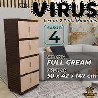 Gambar LEMARI NIMALIS KINGDOM LEMARI VIRUS 4 SUSUN - FULL KREM dari GemilangRasa undefined 2 Tokopedia