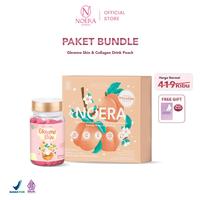 Gambar Noera Paket Collagen Drink & Glow Me Skin | Improved Formula - [Free Exfoliating Foot Mask] New Best Quality Asli 100% Original - Peach + Glow me dari Domain Store* undefined 2 Tokopedia