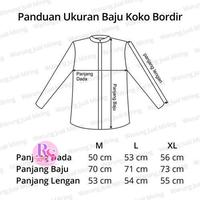 Gambar Baju Koko Lengan Panjang Bordir Klasik Kemeja Formal Kantong Dobby Kokoh Tangan Adem Dewasa Pria Laki Busana Atasan Muslim Lebaran Kurta Qurta Takwa Taqwa Tebal Murah Polos Warna Soft Putih Biru Hijau Coklat Cowok Cowo XL XXL Jumbo Hitam Jodoh Sarung Peci - Bordir Putih, M dari Rubi Shoestore undefined 2 Tokopedia