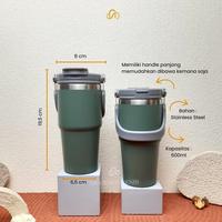 Gambar Tumblr Botol Thermos Tyeso 600Ml Tumbler Handle 2in1 Tumbler Portable Stainless Thermos Cup Vacuum Insulated Custom Grafir - tanpa grafir dari Abadi Souvenir Store undefined 3 Tokopedia