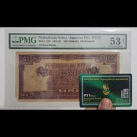 Gambar PMG53 NET Corner Damage 100 Rupiah DJR Kerbau Without Block UKI Uang Kuno Indonesia Zaman Penjajahan Jepang Unik Langka dari Big Shot Corner undefined 1 Tokopedia